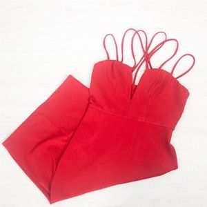 Red Dress With Straps, Size XS